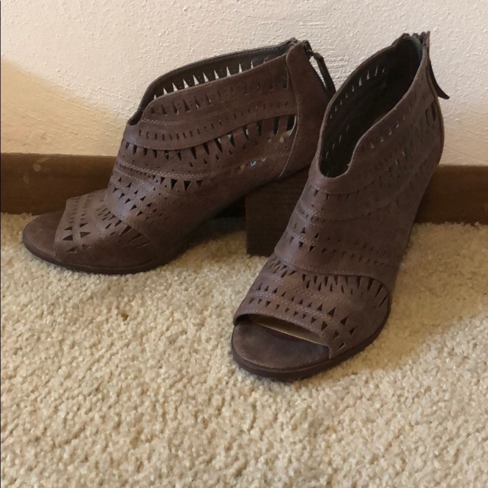 Open toed booties